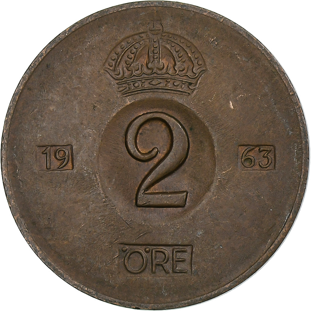 Suécia, 2 Öre, 1963
