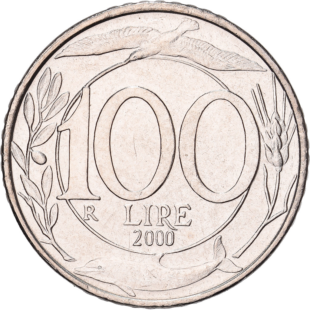 Italien, 100 Lire, 2000, Rome, BU, Kupfer-Nickel, STGL, KM:159