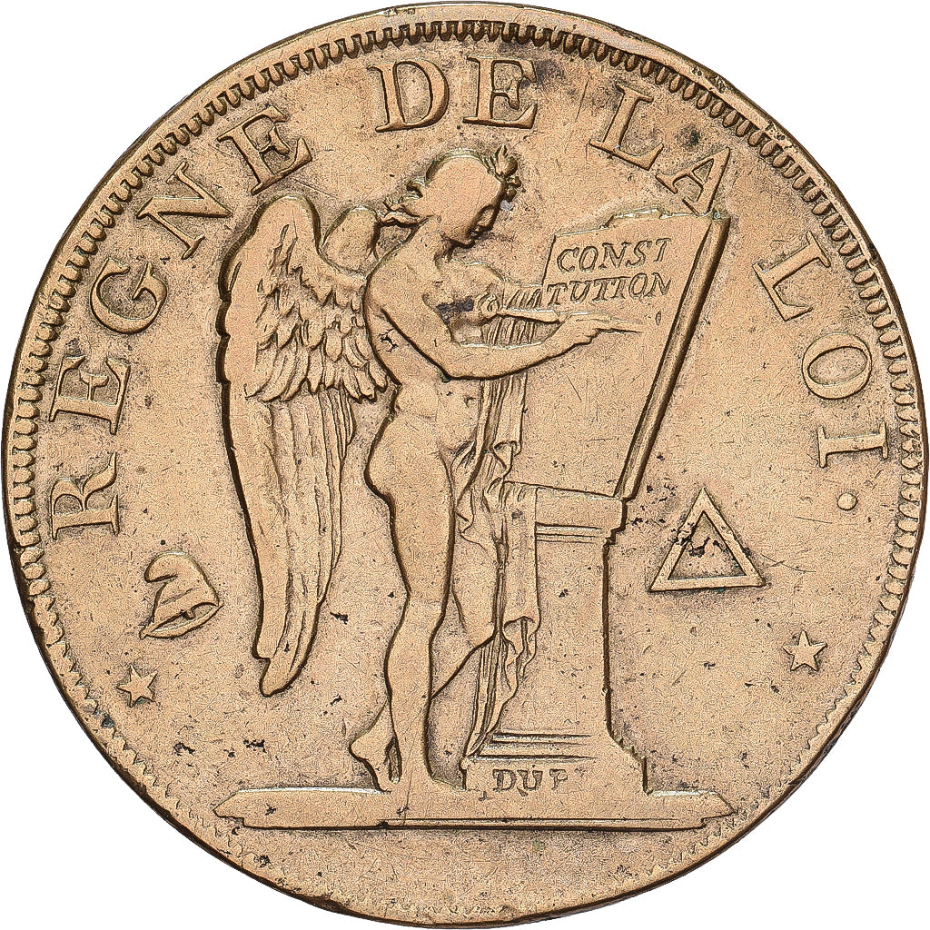 Frankreich, Module de 2 Sols, Dupré, 1793, Paris, Pattern, Kupfer, SS