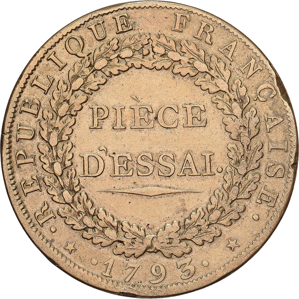 Frankreich, Module de 2 Sols, Dupré, 1793, Paris, Pattern, Kupfer, SS
