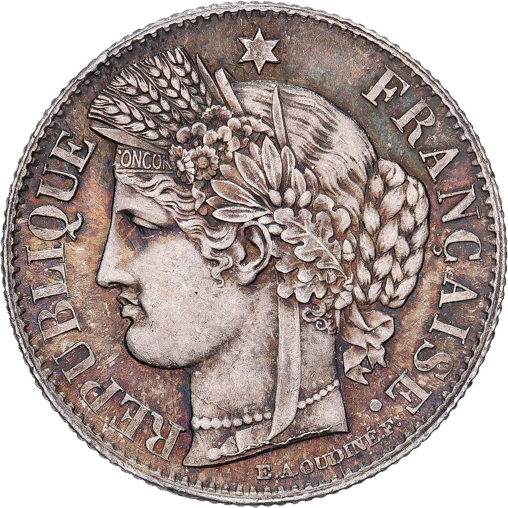 France, 50 Centimes, Cérès, 1850, Paris, Silver, MS(63), Gadoury:411