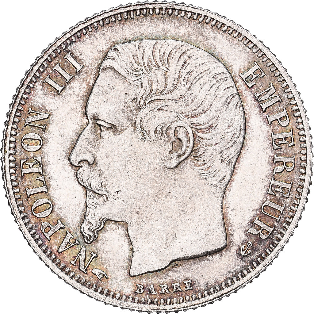 France, Napoléon III, 1 Franc, 1858, Paris, Argent, SPL, Gadoury:460