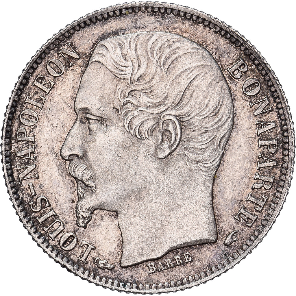 Francja, Louis-Napoléon Bonaparte, 50 Centimes, 1852, Paris, Srebro, AU(55-58)