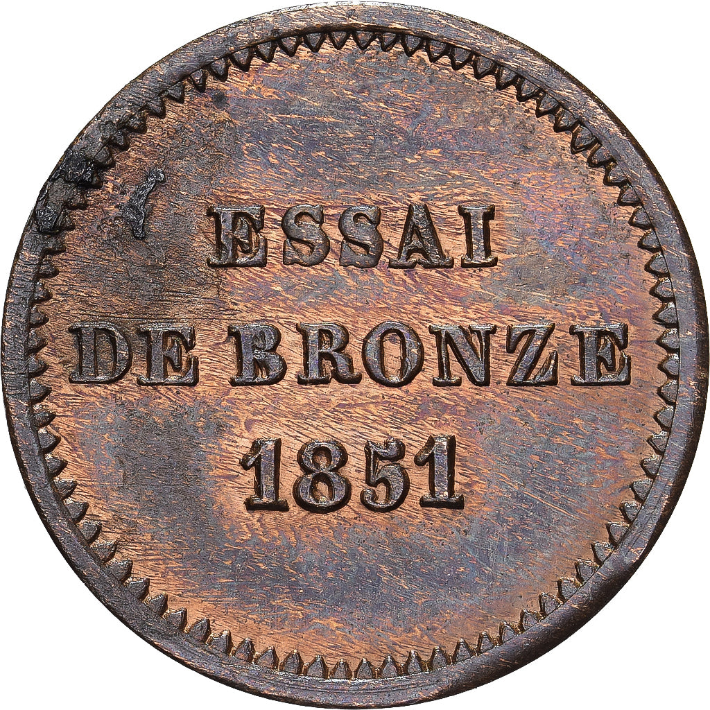 Francia, Louis-Napoléon Bonaparte, Module de 1 Centime, 1851, Paris, Pattern