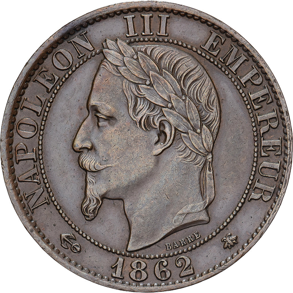 France, Napoléon III, 5 Centimes, 1862, Paris, Bronze, SUP, Gadoury:155