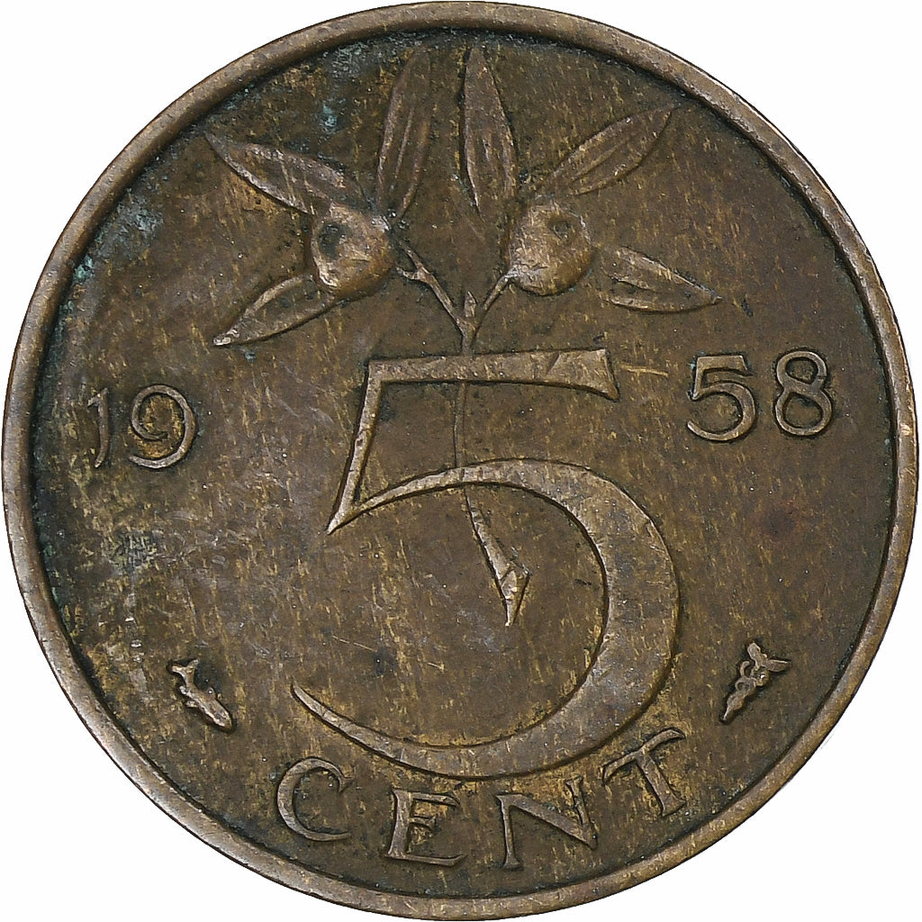 Países Baixos, 5 Cents, 1958