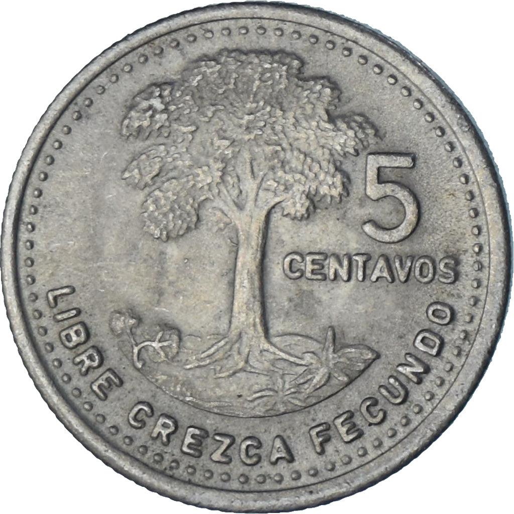 Guatemala, 5 Centavos, 1991