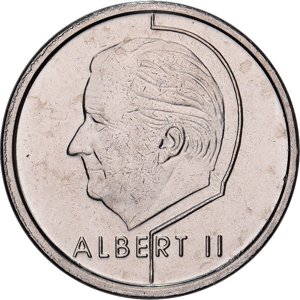 Belgia, Albert II, 1 Franc, 2001, Brussels, Nikiel platerowany żelazem