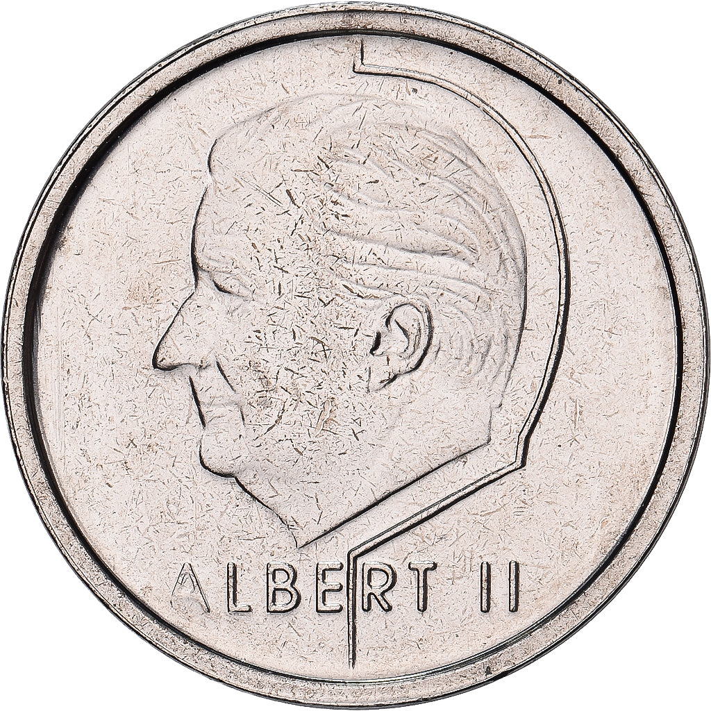 Belgia, Albert II, 1 Frank, 2001, Brussels, Nikiel platerowany żelazem