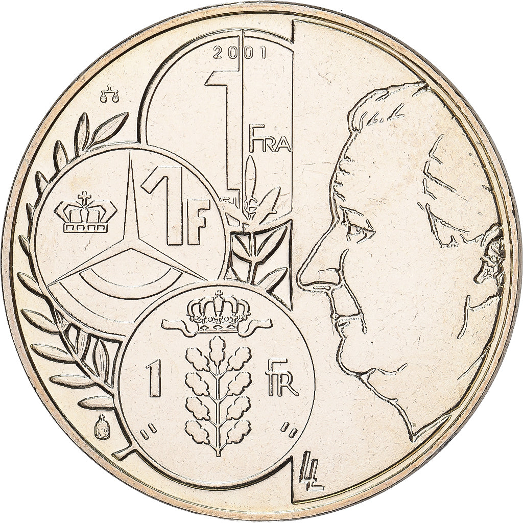 Belgium, Token, Albert II, Adieu au Franc Belge, 2001, Brussels, Cupronickel