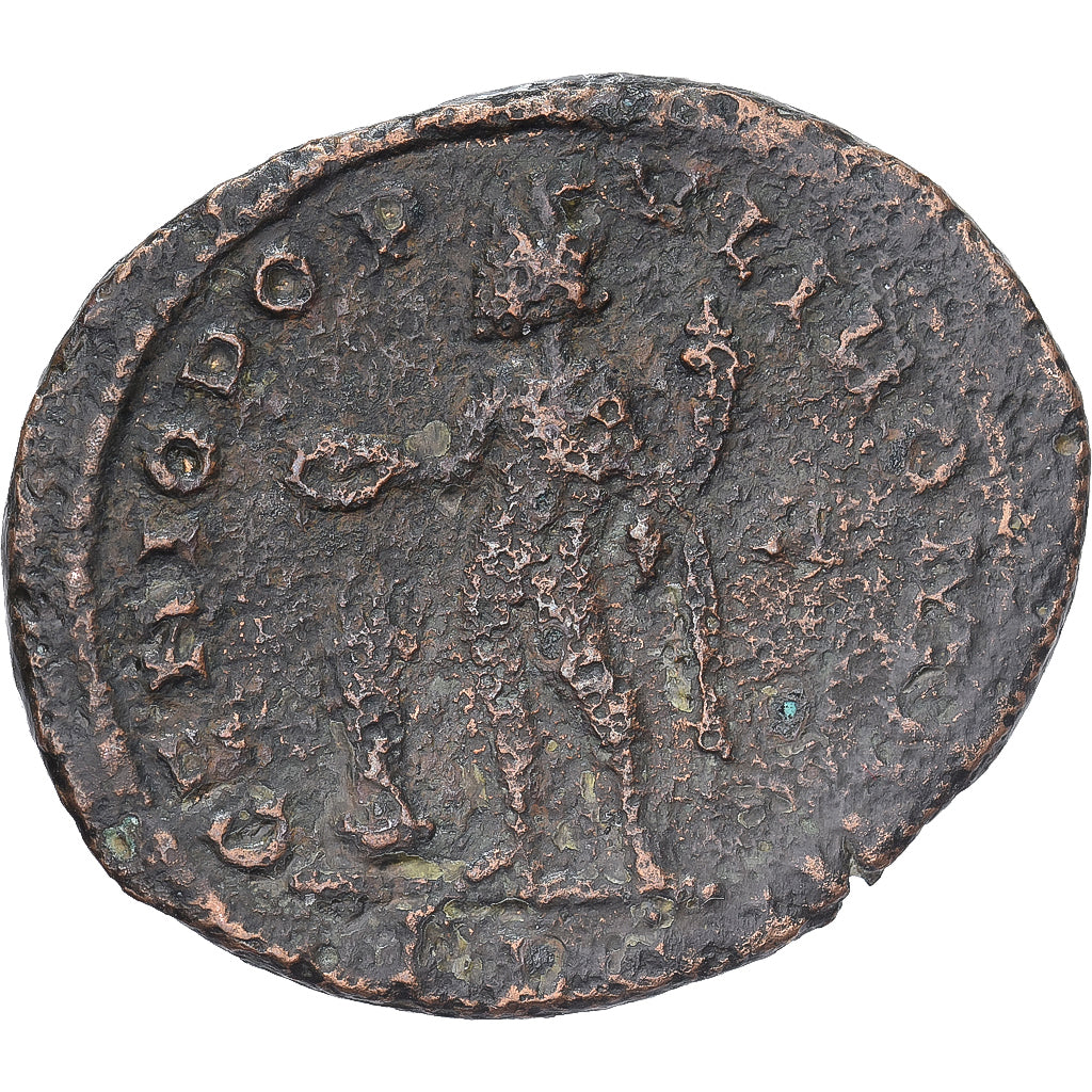 Constantius Chlorus, Æ Unit, 301-303, Lyon - Lugdunum, Bronce, BC+, RIC:164a