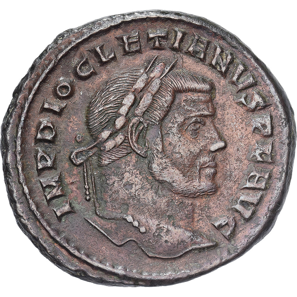 Diocletian, Follis, 297-298, Carthage, Bronzo, BB, RIC:23a