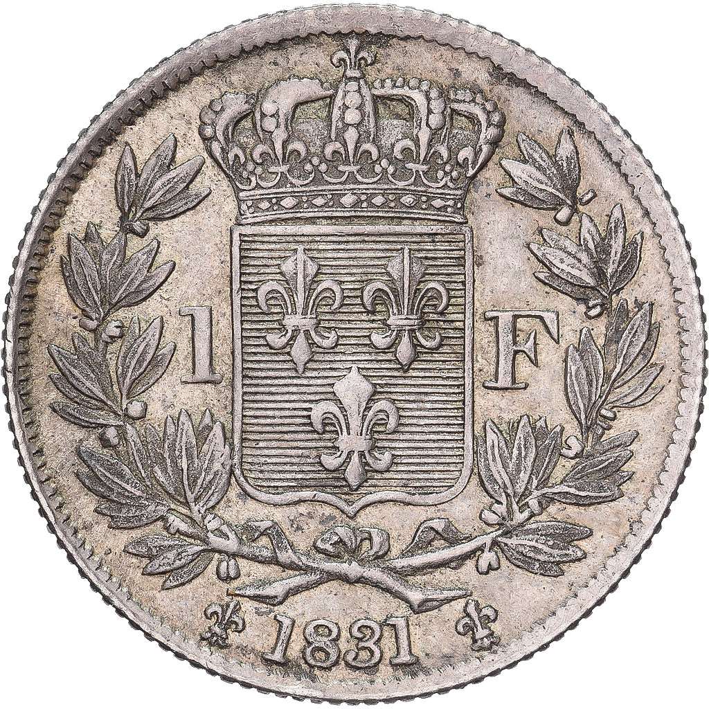 France, Henri V (prétendant), 1 Franc, 1831, Paris, Argent, TTB+, Gadoury:451