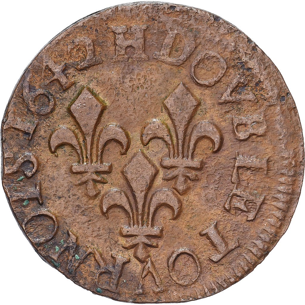 França, Louis XIII, Double tournois de Warin, 1642, La Rochelle, Cobre