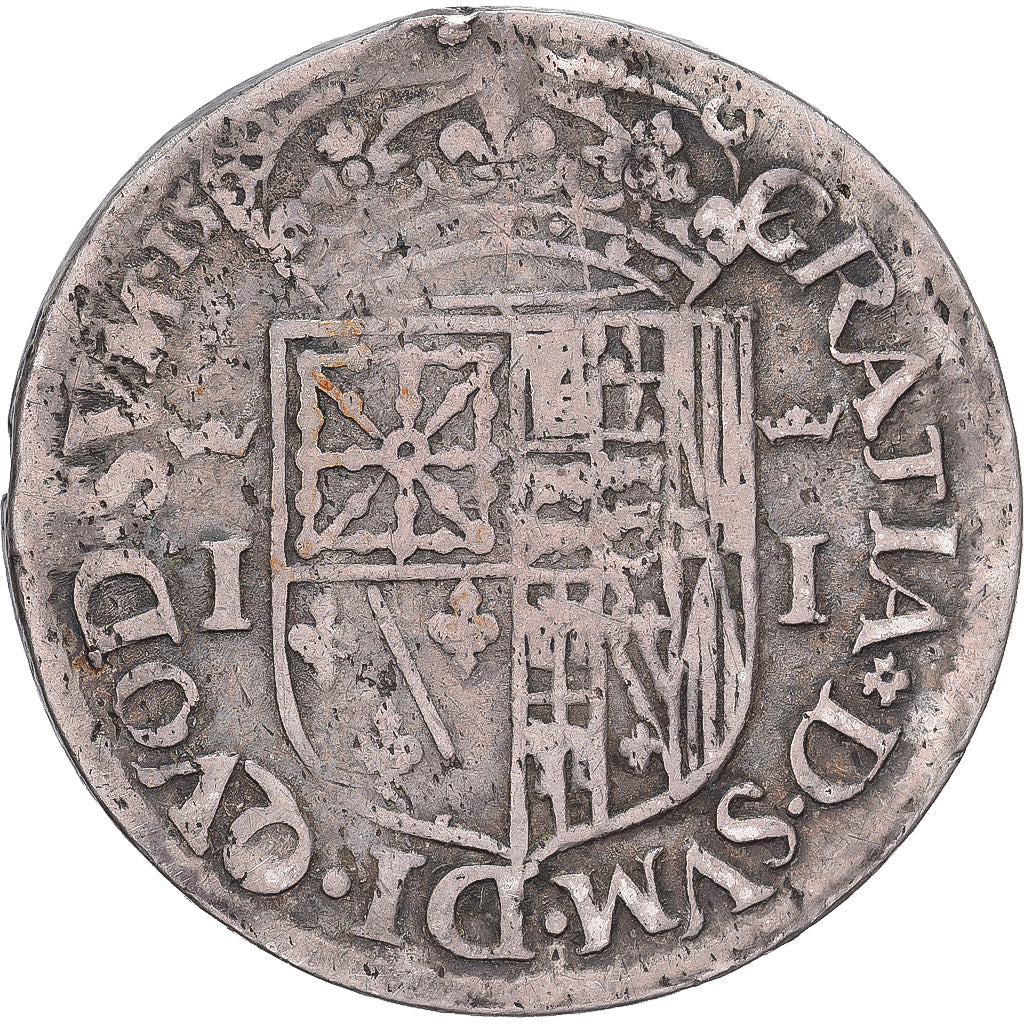 Lordship of Béarn, Jeanne d'Albret, Teston, 1569, Pau, Silver, VF(20-25)
