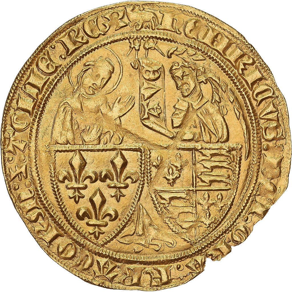 Frankreich, Henri VI, Salut d'or, 1423-1435, Amiens, Gold, VZ, Duplessy:443A
