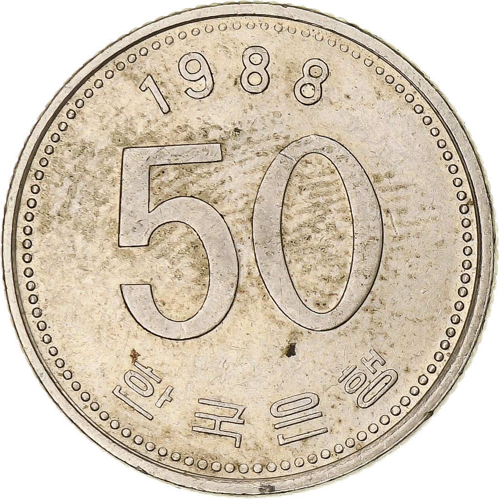 KOREA - ZUID, 50 Won, 1988