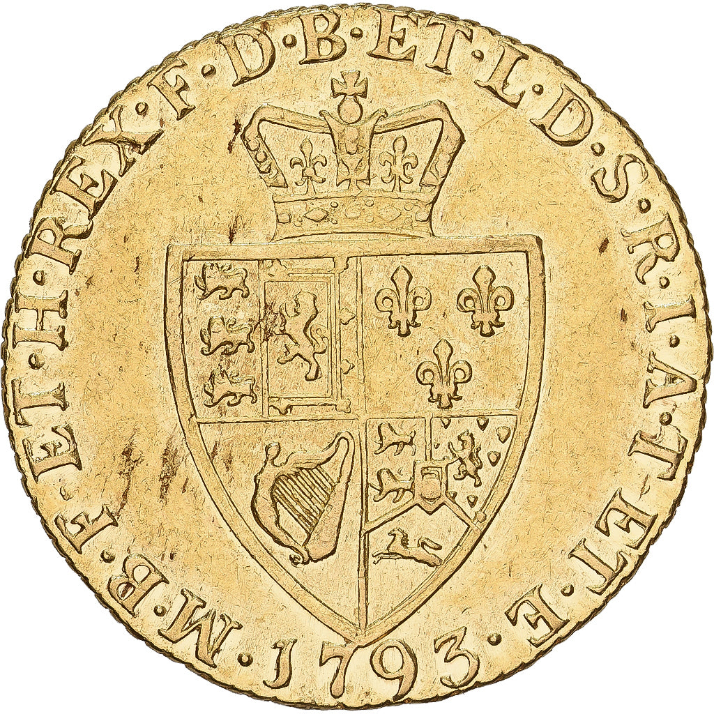 United Kingdom, George III, Guinea, 1793, London, Gold, EF(40-45), Spink:3729