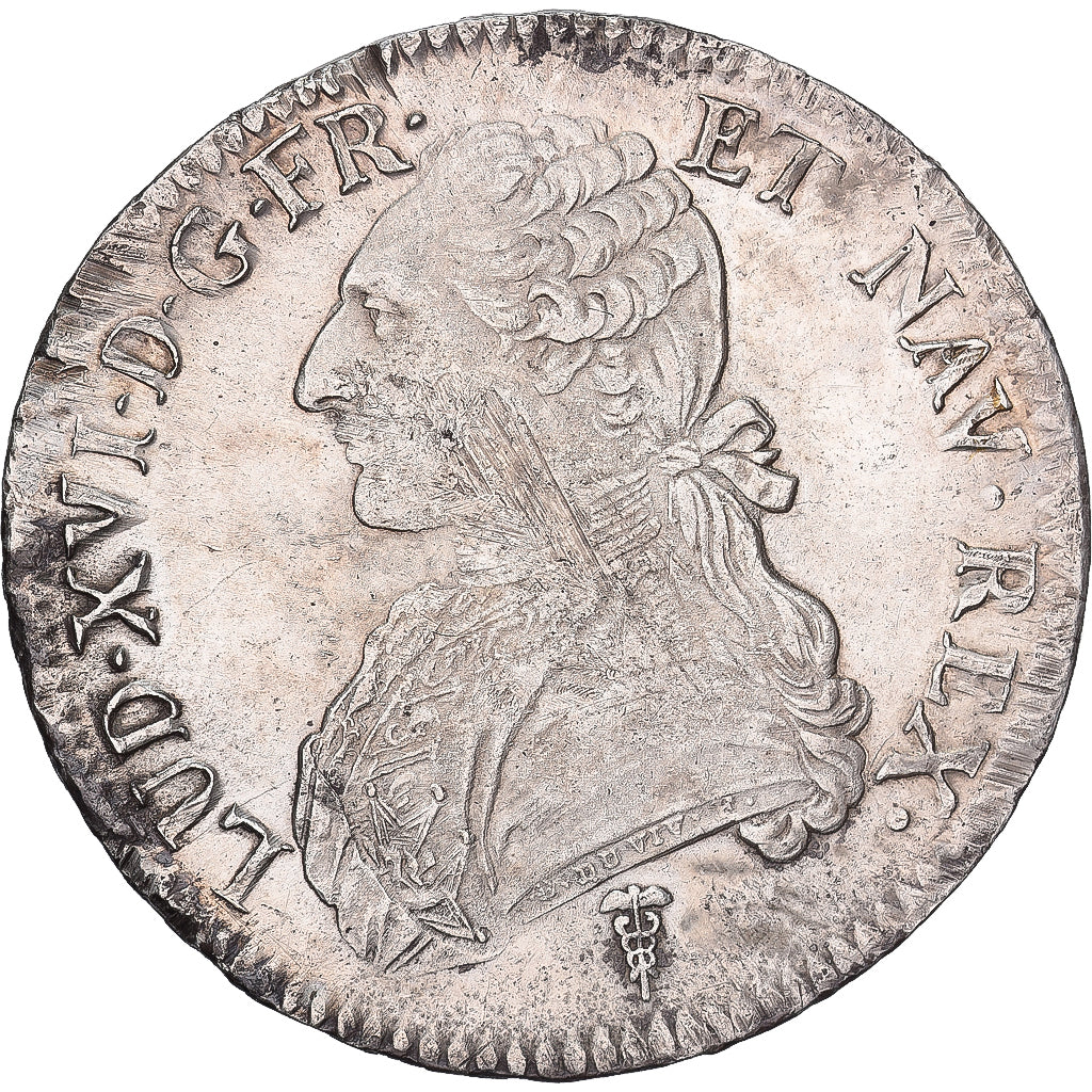 França, Louis XVI, Ecu aux branches d'olivier, 1789, Bordeaux, Prata