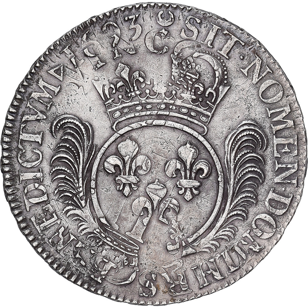Frankrijk, Louis XIV, Ecu aux palmes, 1693, Reims, reformed, Zilver, ZF
