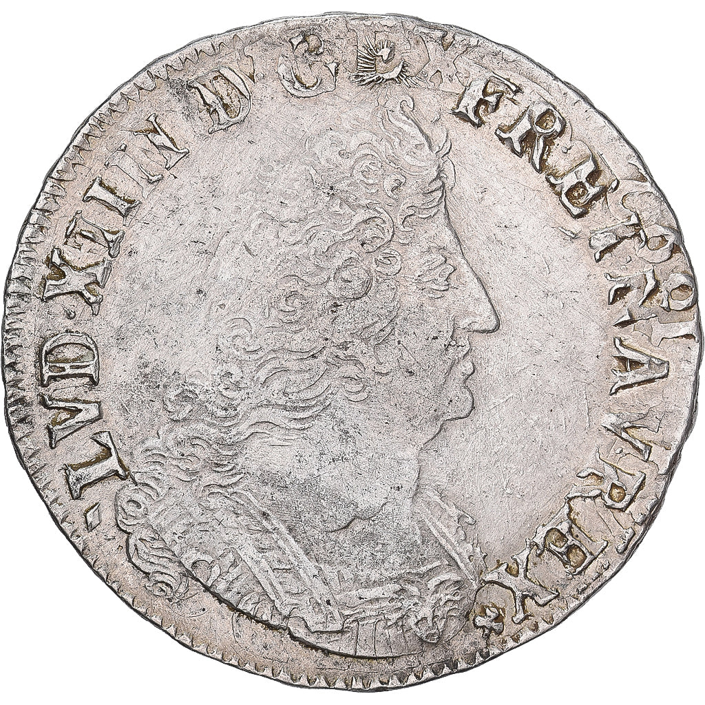 Francia, Louis XIV, 1/2 Ecu aux palmes, 1694, La Rochelle, reformed, Argento