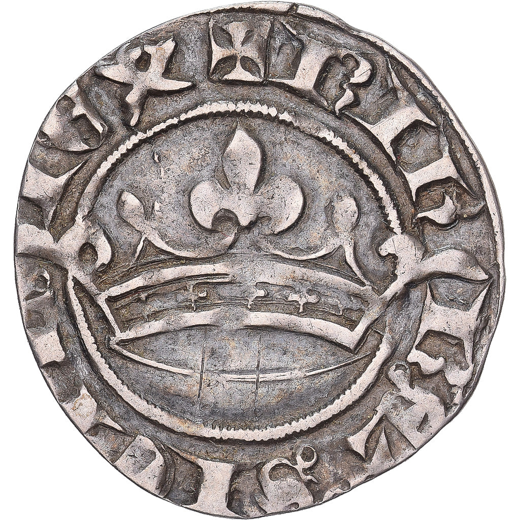 Frankrijk, Robert d'Anjou, Sol coronat, 1309-1343, Avignon, Zilver, ZF+
