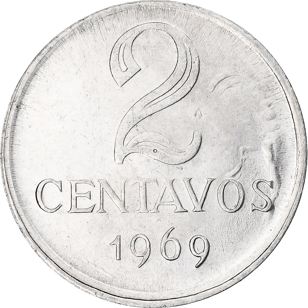 Brazil, 2 Centavos, 1969