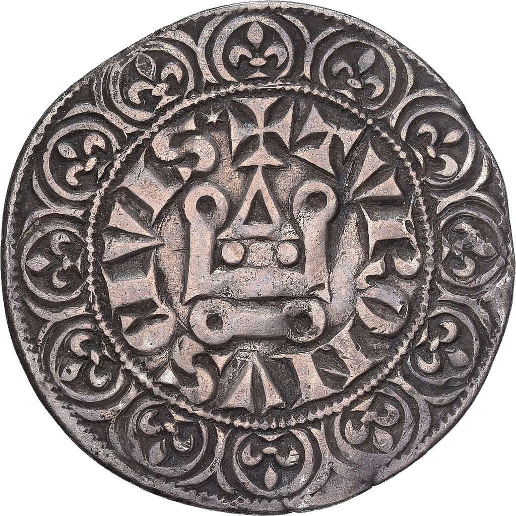 France, Philippe IV le Bel, Gros tournois à l'O long, 1290-1295, Argent, TTB