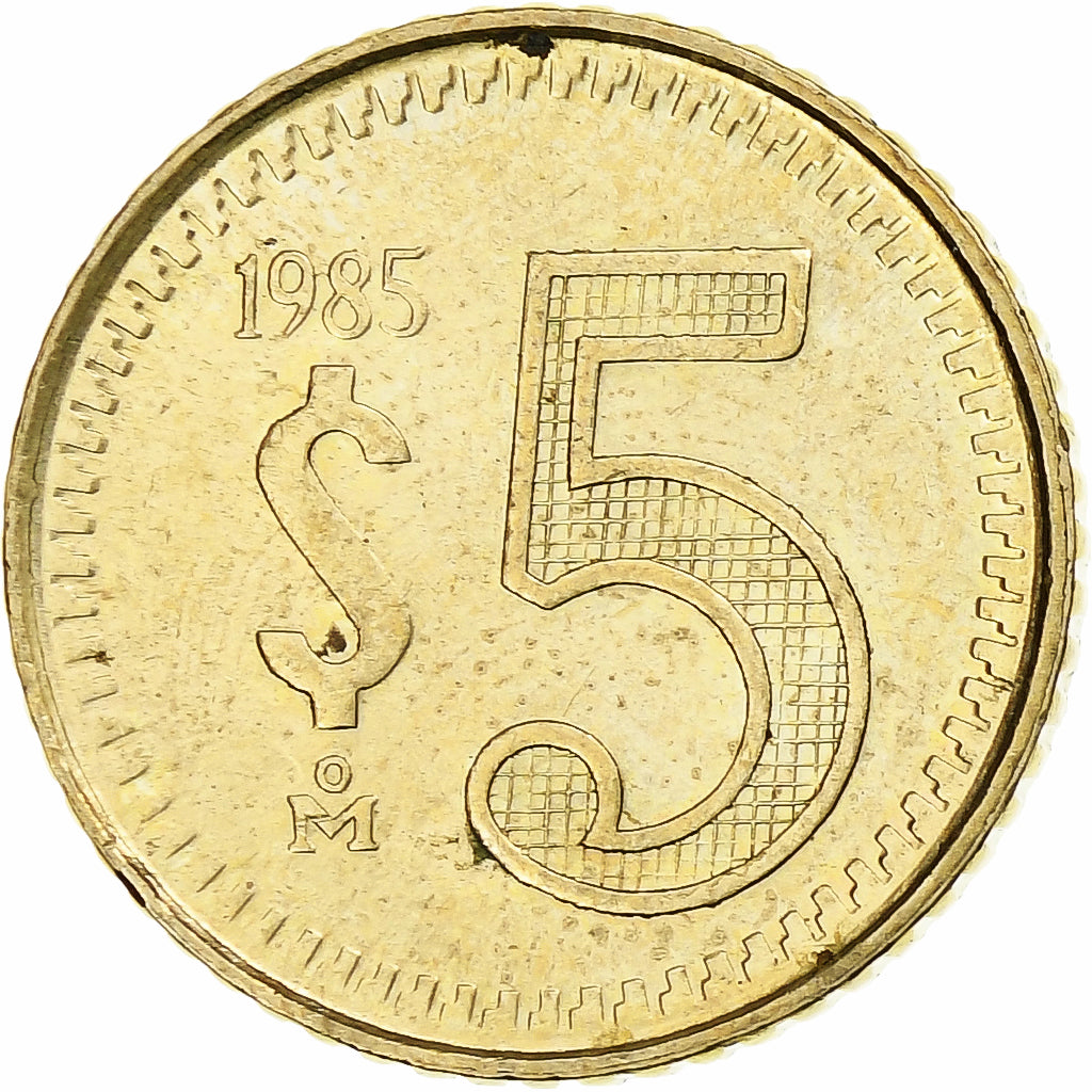 Mexique, 5 Pesos, 1985