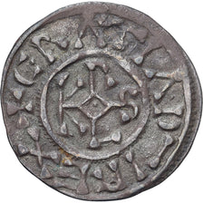 West Francia, Charles II le Chauve, Denarius, 864-875, Curtisasonien, Argento