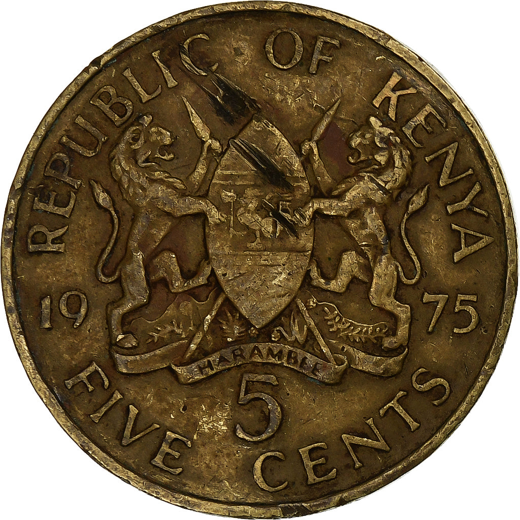 Kenya, 5 Cents, 1975