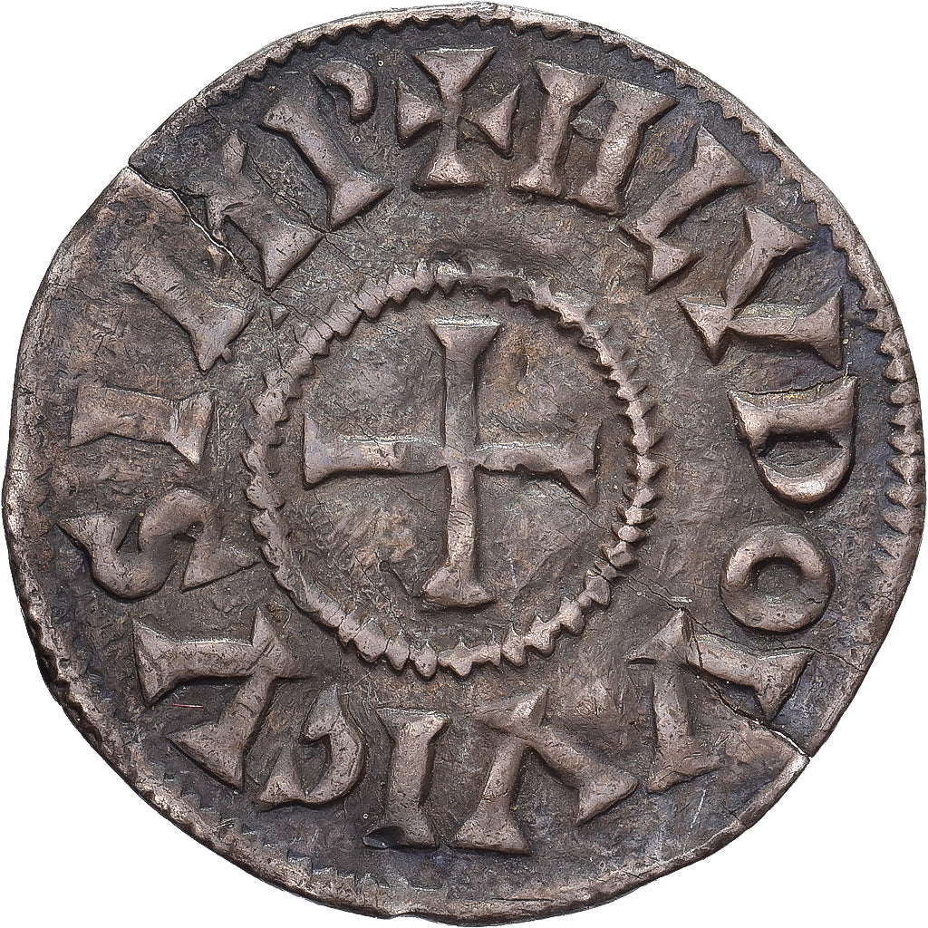 França, Louis le Pieux, Denarius, 822-840, Prata, EF(40-45), Prou:1025 var.