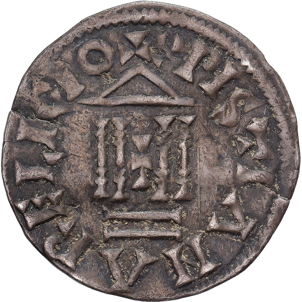 França, Louis le Pieux, Denarius, 822-840, Prata, EF(40-45), Prou:1025 var.