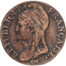 Francia, 5 Centimes, Dupré, AN 4, Paris, Rame, MB+, Gadoury:124