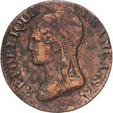 France, 5 Centimes, Dupré, AN 4, Limoges, Cuivre, TB+, Gadoury:124
