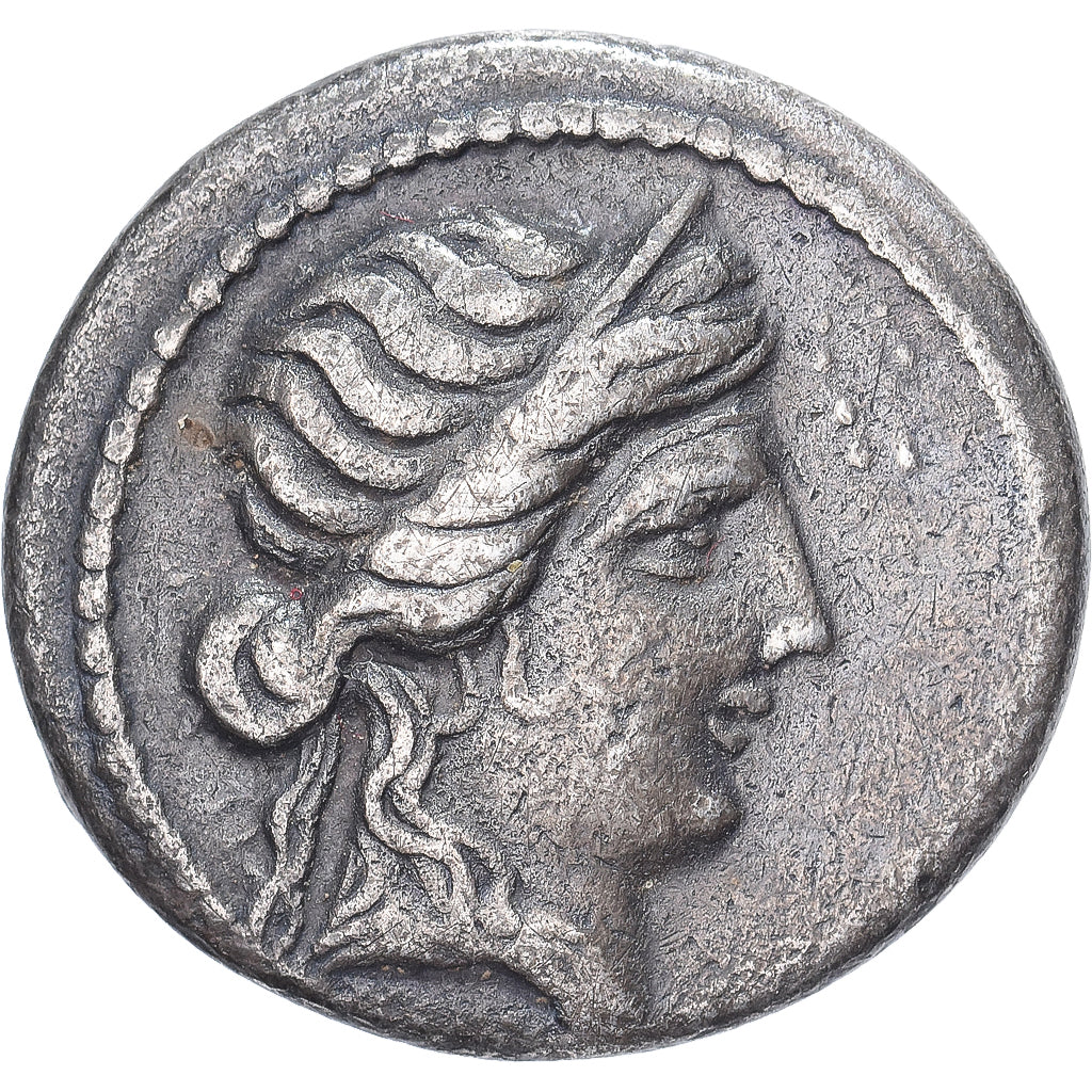 Julius Caesar, Denarius, 47-46 BC, Uncertain Mint, Plata, BC+, Crawford:458/1