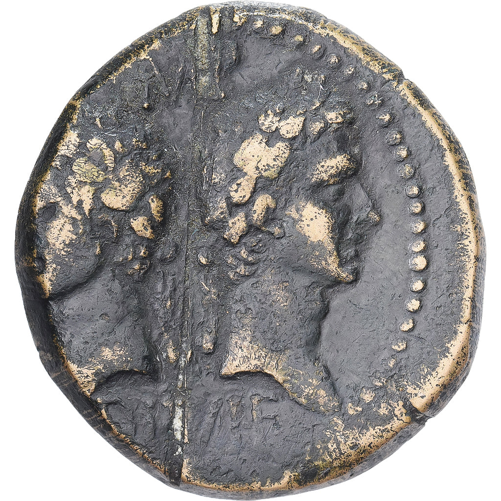 Augustus & Agrippa, As, 9-3 BC, Nemausus, Brązowy, VF(30-35), RIC:158
