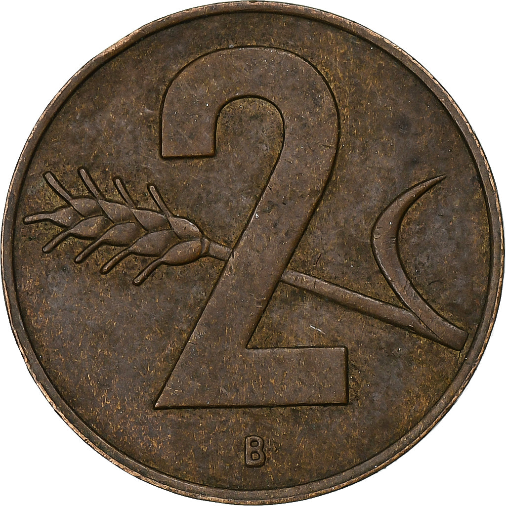 Switzerland, 2 Rappen, 1957