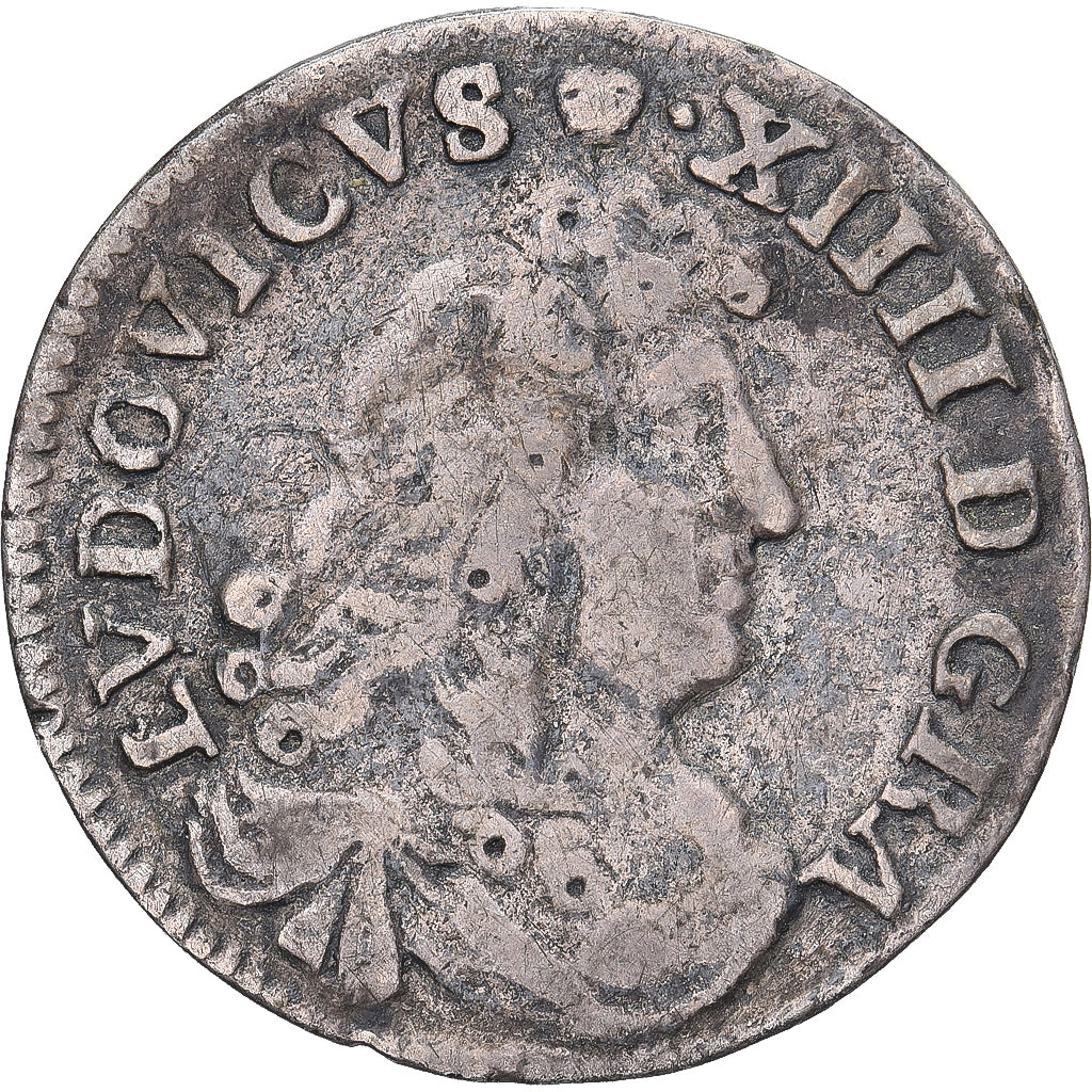 França, Louis XIV, 4 Sols des Traitants, 1675, Vimy, Prata, VF(30-35)