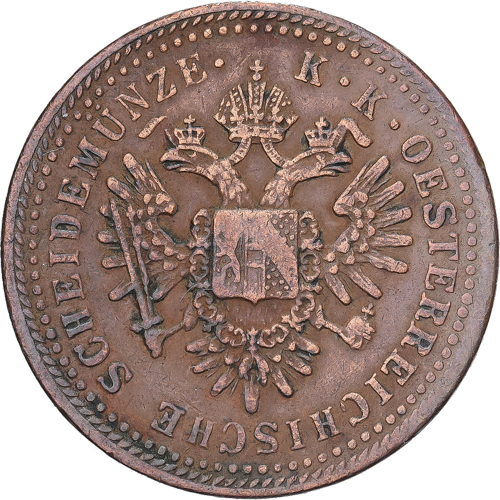 Oostenrijk, Franz Joseph I, 1 Kreuzer, 1851, Kremnica, Koper, ZF, KM:2185