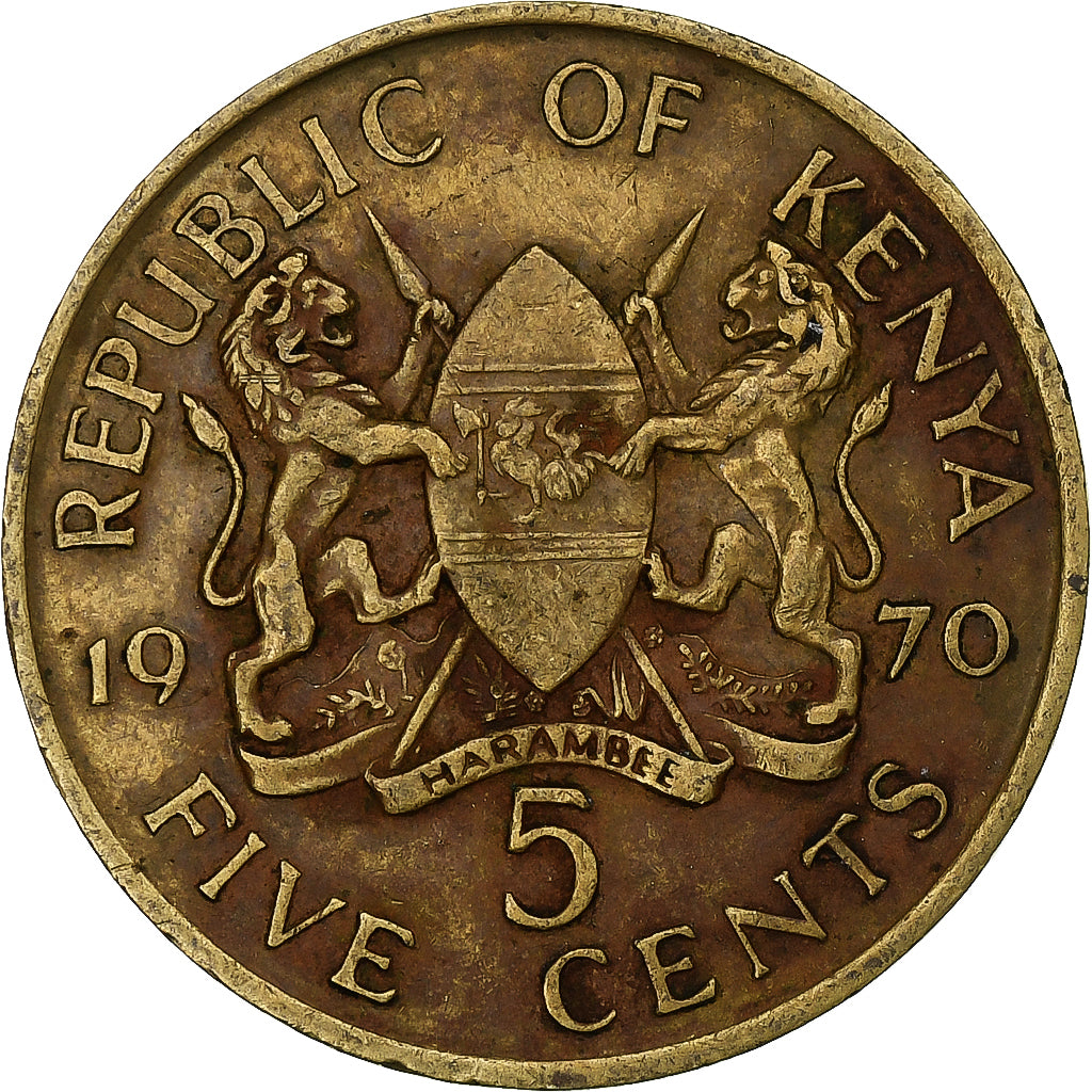 Kenya, 5 Cents, 1970