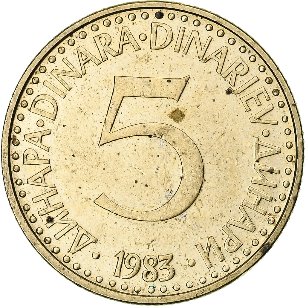 Iugoslavia, 5 Dinara, 1983