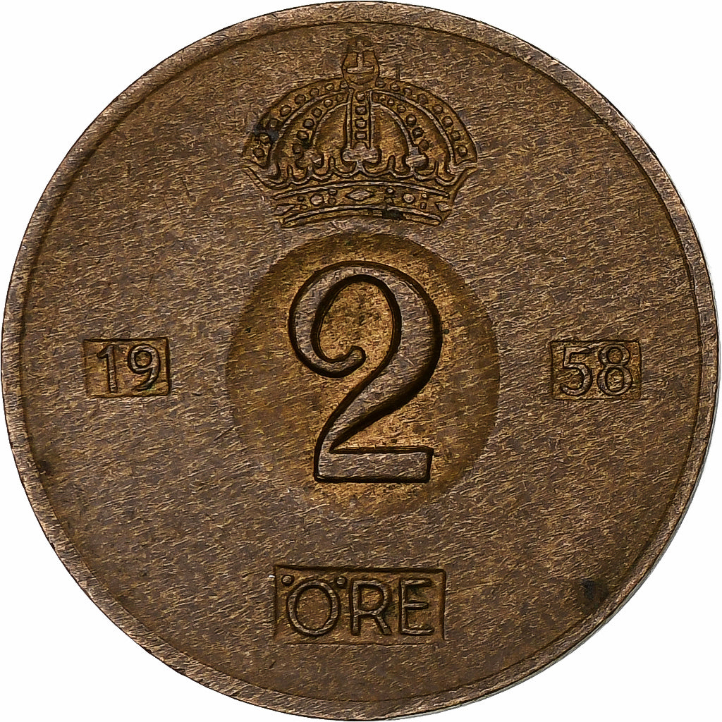 Schweden, 2 Öre, 1958