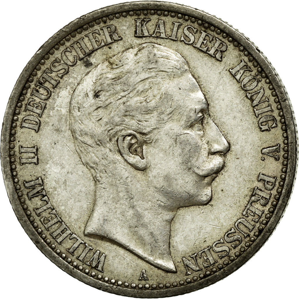 Moneta, Stati tedeschi, PRUSSIA, Wilhelm II, 2 Mark, 1908, Berlin, BB+, Argento