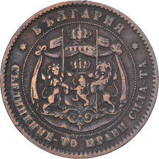 Bulgaria, Alexander I, 5 Stotinki, 1881, Heaton, Bronze, EF(40-45), KM:2