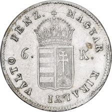 Hungary, 6 Kreuzer, 1849, Baia mare, Billon, EF(40-45), KM:435