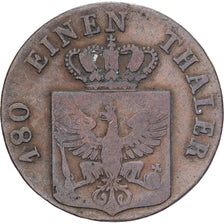Prussia, Friedrich Wilhelm III, 2 Pfenninge, 1823, Düsseldorf, Copper