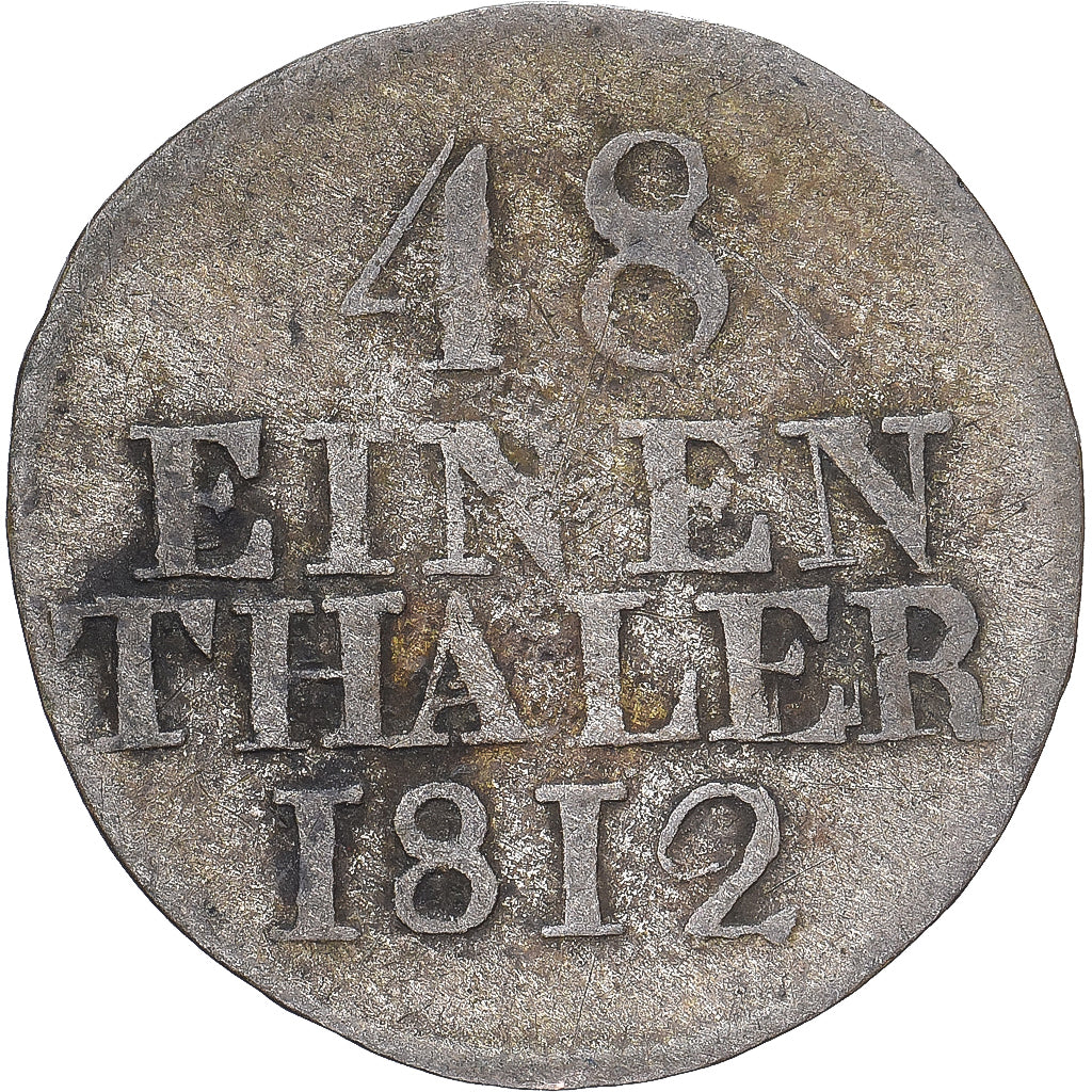 Kingdom of Saxony, Friedrich August I, 1/48 Thaler, 1812, Dresden, Lingote