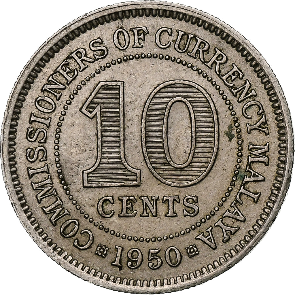 MALAYA, 10 Cents, 1950