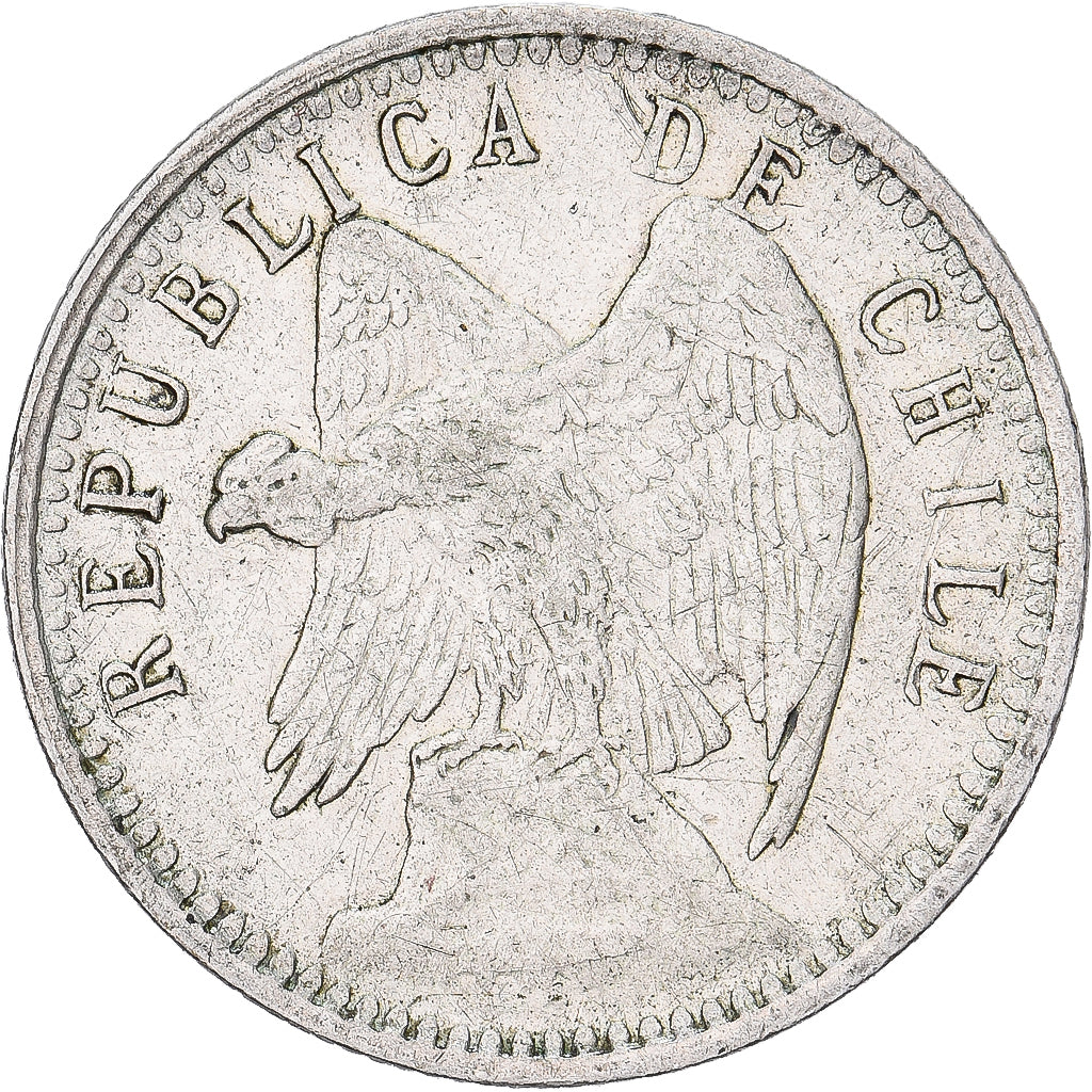 Chile, 5 Centavos, 1896, Santiago, Silver, EF(40-45), KM:155.1